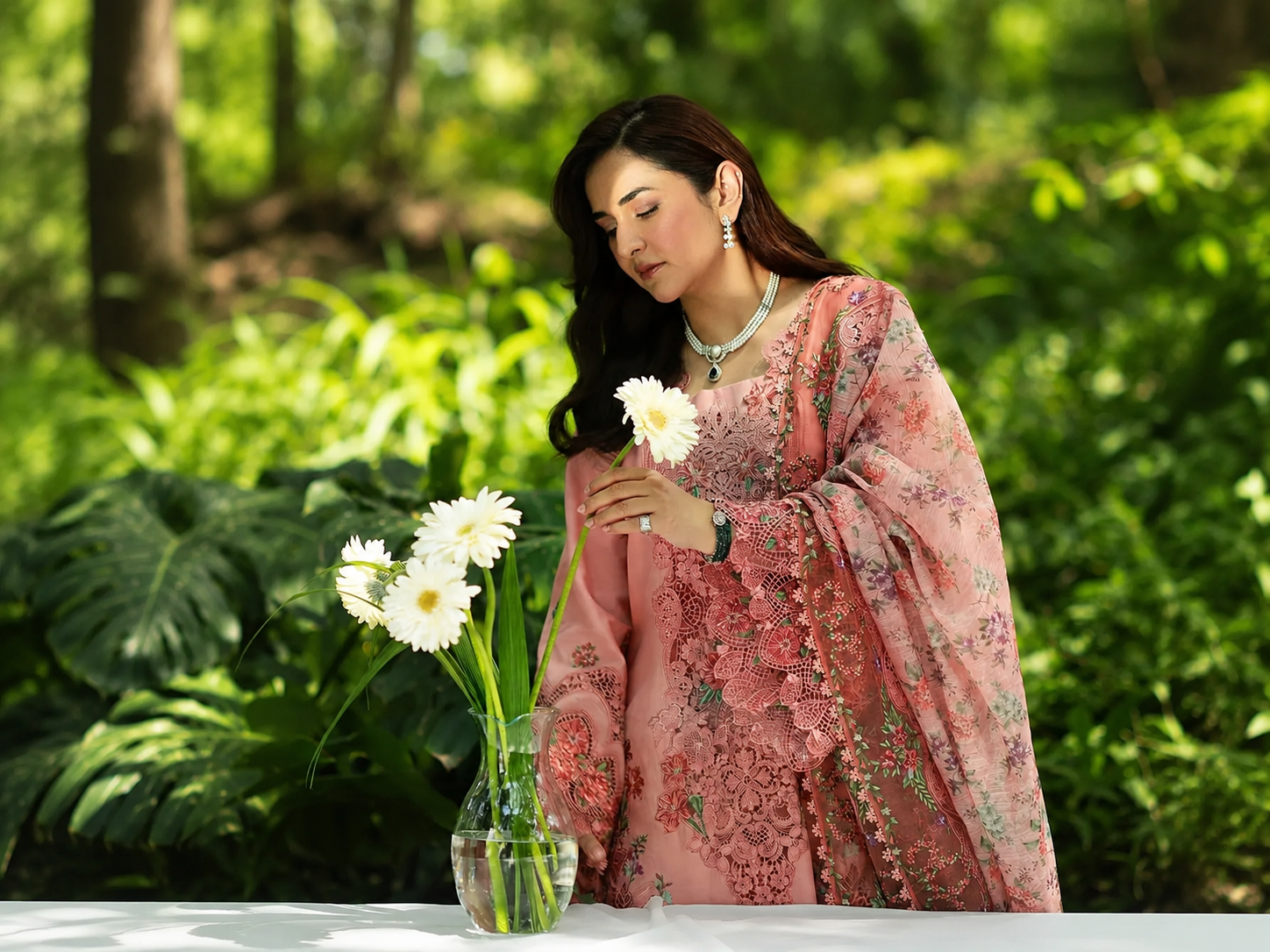 Elaf Premium Embroidered Luxury Lawn Unstitched 3Pc Suit ELQ-5A ENDLESS LOVE