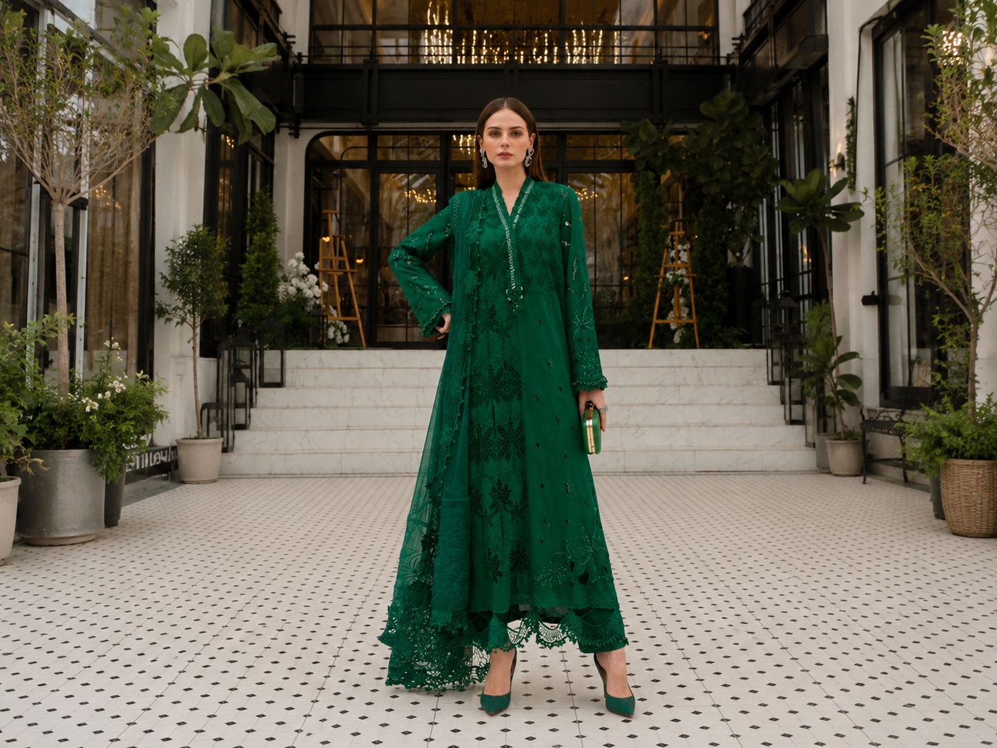 Maria.B Eid Luxury Embroidered Lawn Collection 2026 (D-04)