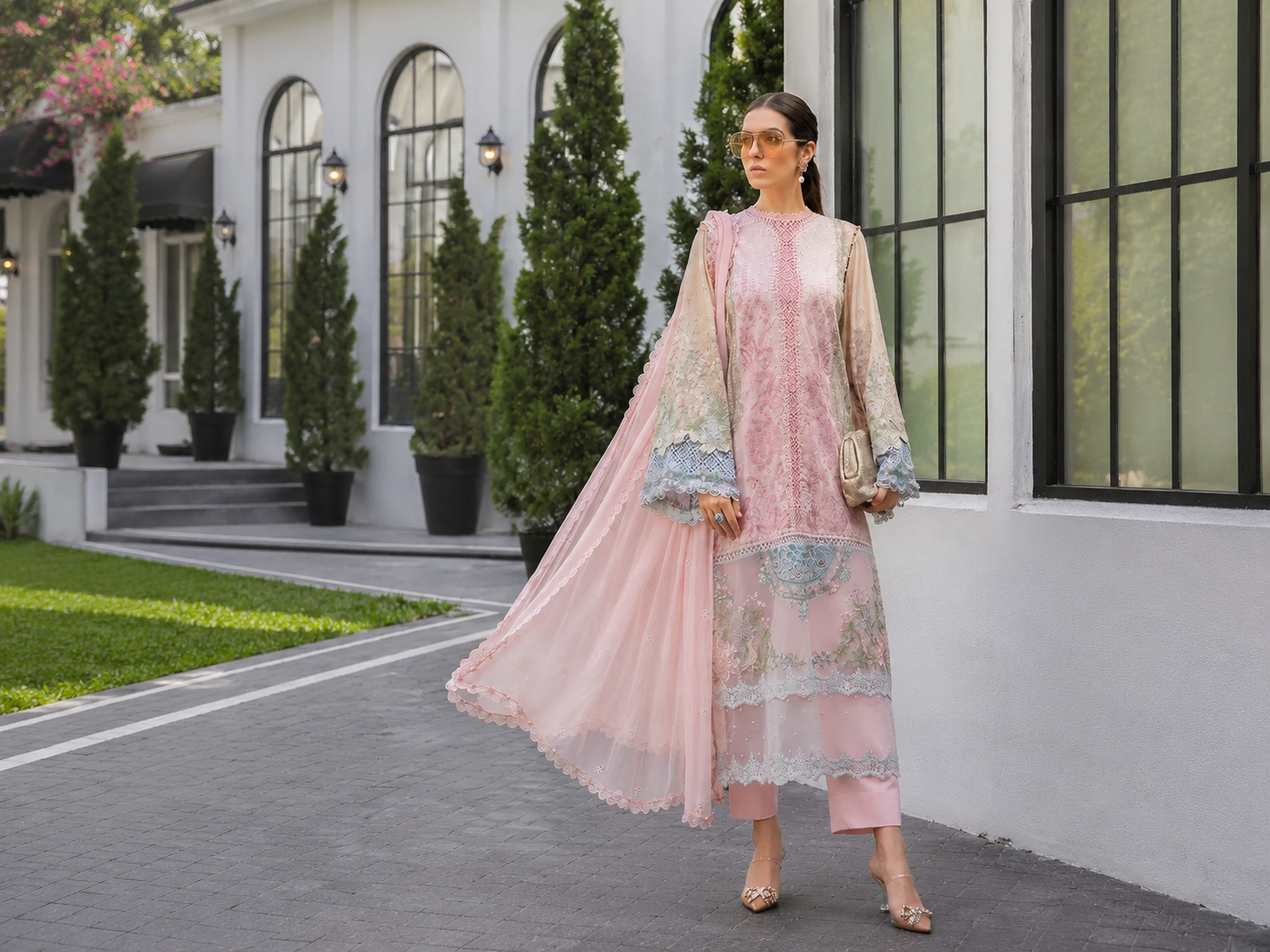 Maria B - Luxury Lawn Eid 2 - Design 09 - Unstitched