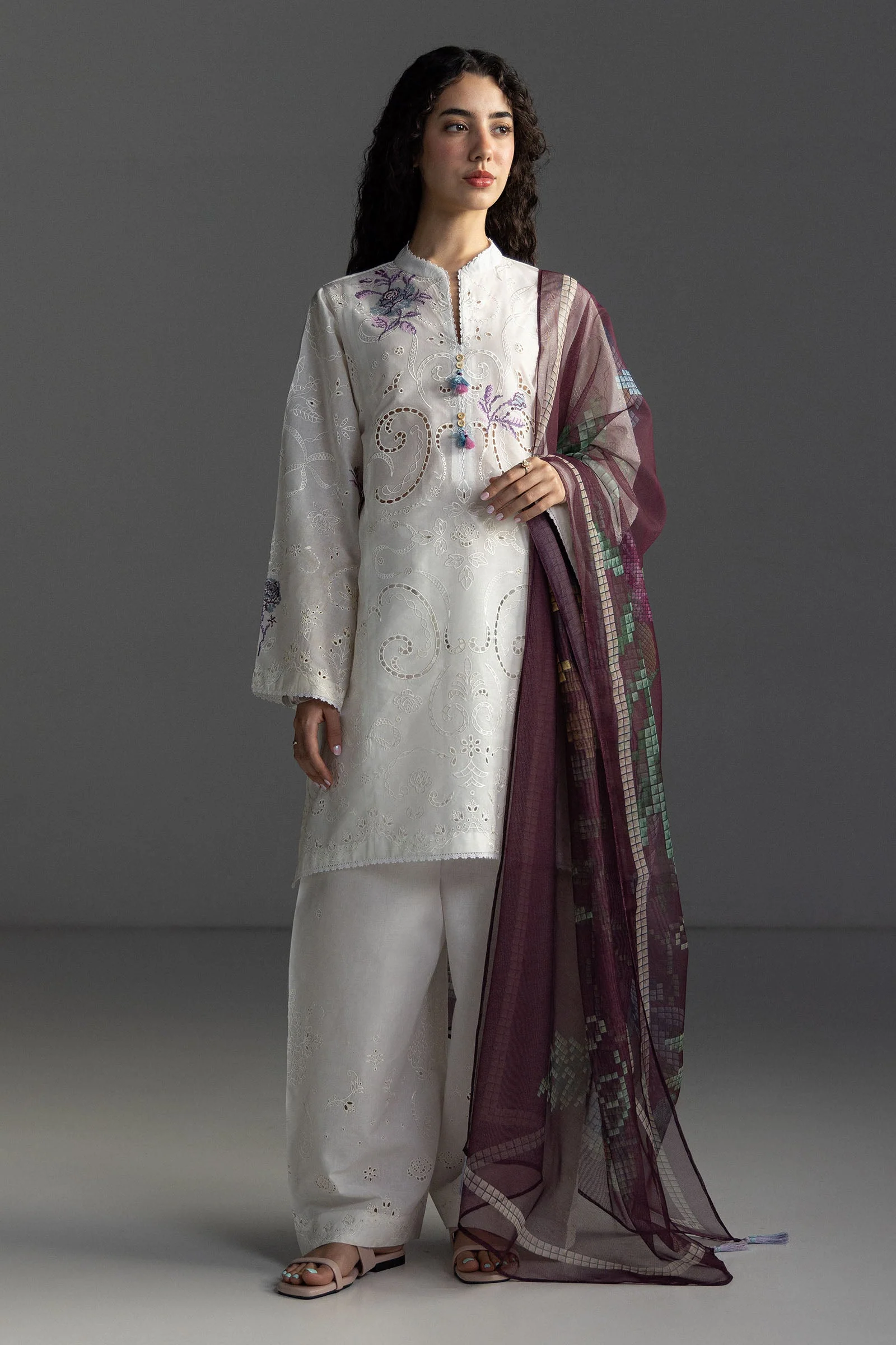 Coco by Zara Shahjahan Embroidered Lawn Unstitched 3Pc Suit D-10B SUNE