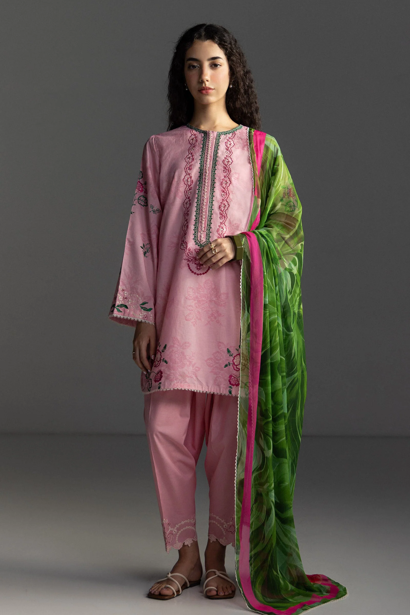 Coco by Zara Shahjahan Embroidered Lawn Unstitched 3Pc Suit D-02A MIRO