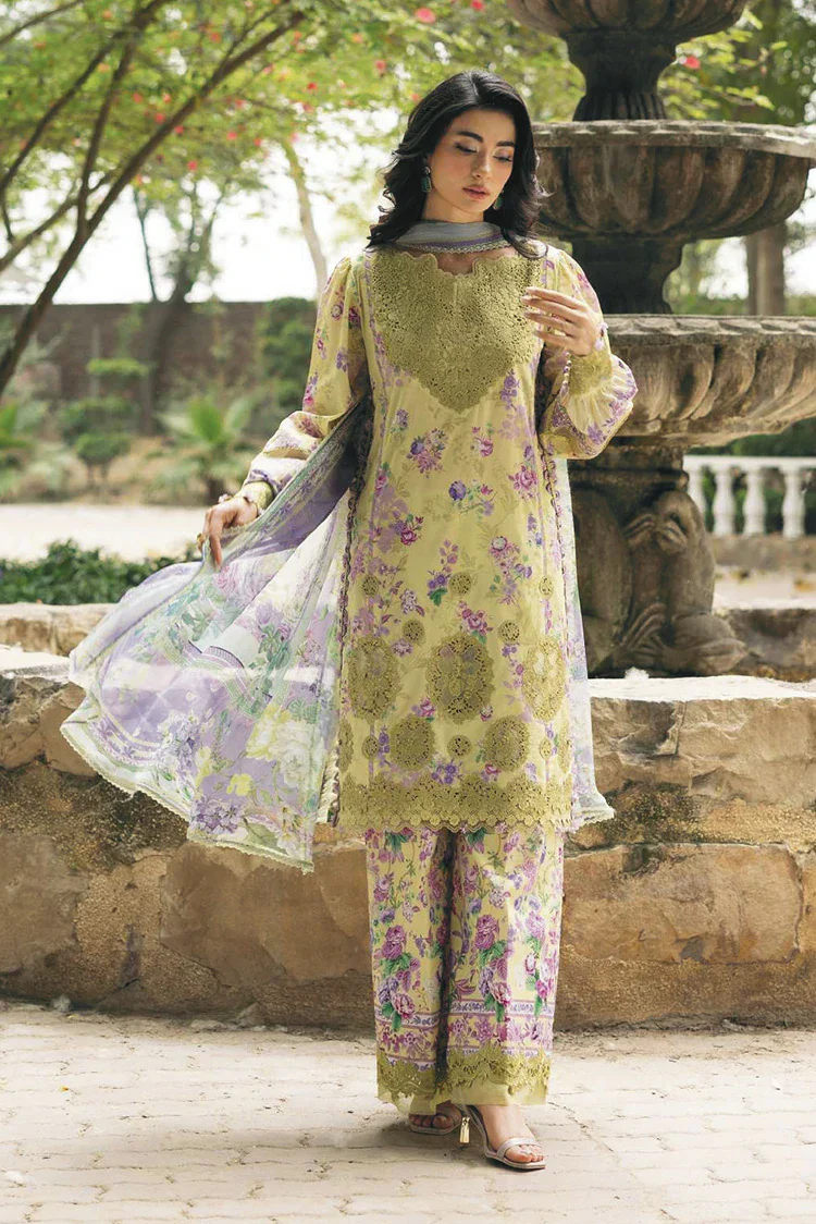 Elaf - Signature Embroidered Lawn Collection Vol 2 - ESG-8A OLIVIA - Unstitched