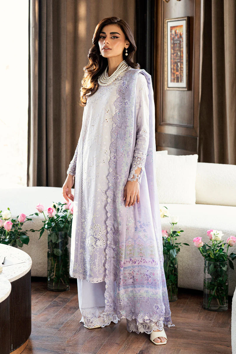 Qalamkar Chikankari Embroidered Lawn Unstitched 3Pc Suit CS-03 ALAILA