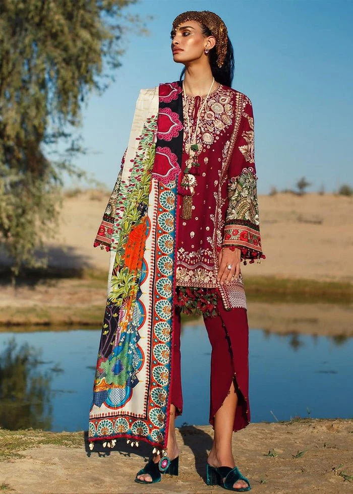 Elan 3 Piece Lawn Unstitched Suit NIMA EL22 09A