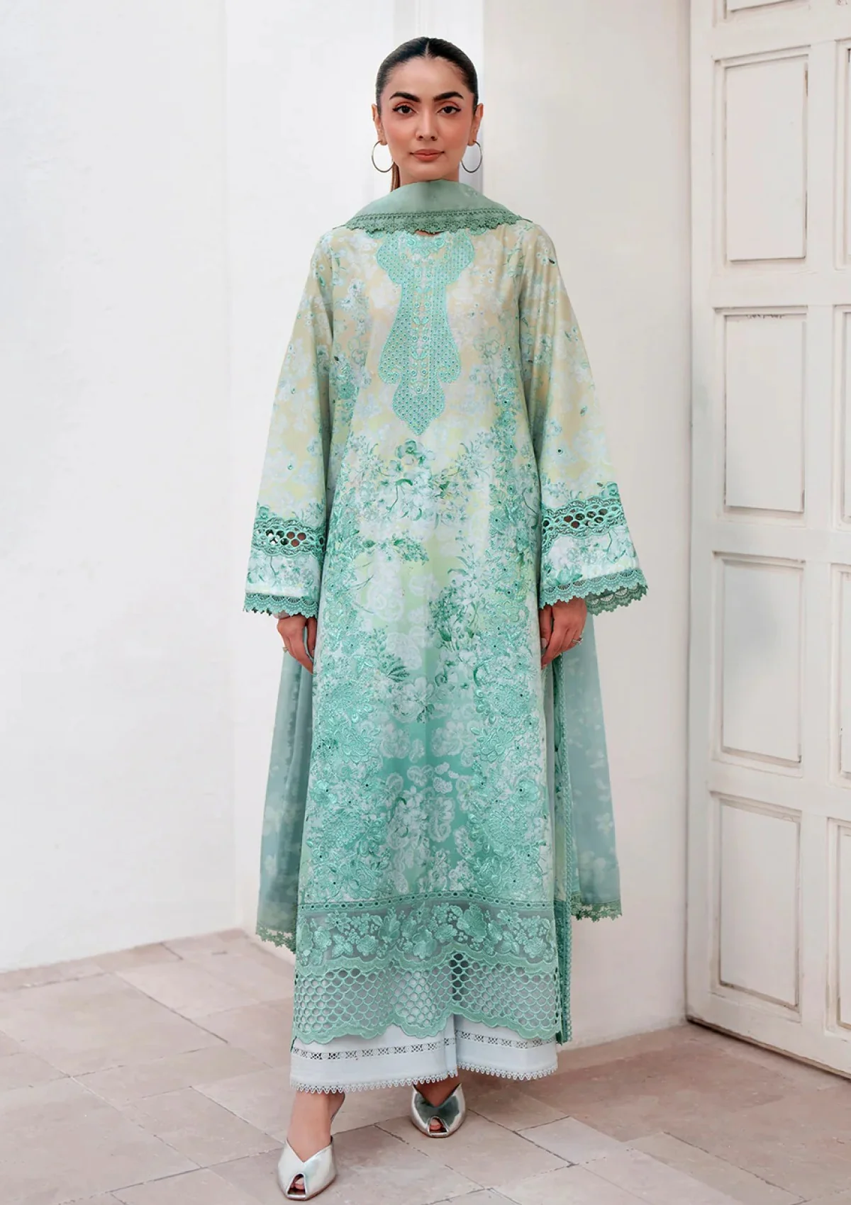 Lawn - Afrozeh - Sunspell - Embroidered 26 - ZWU#116 - AURYN