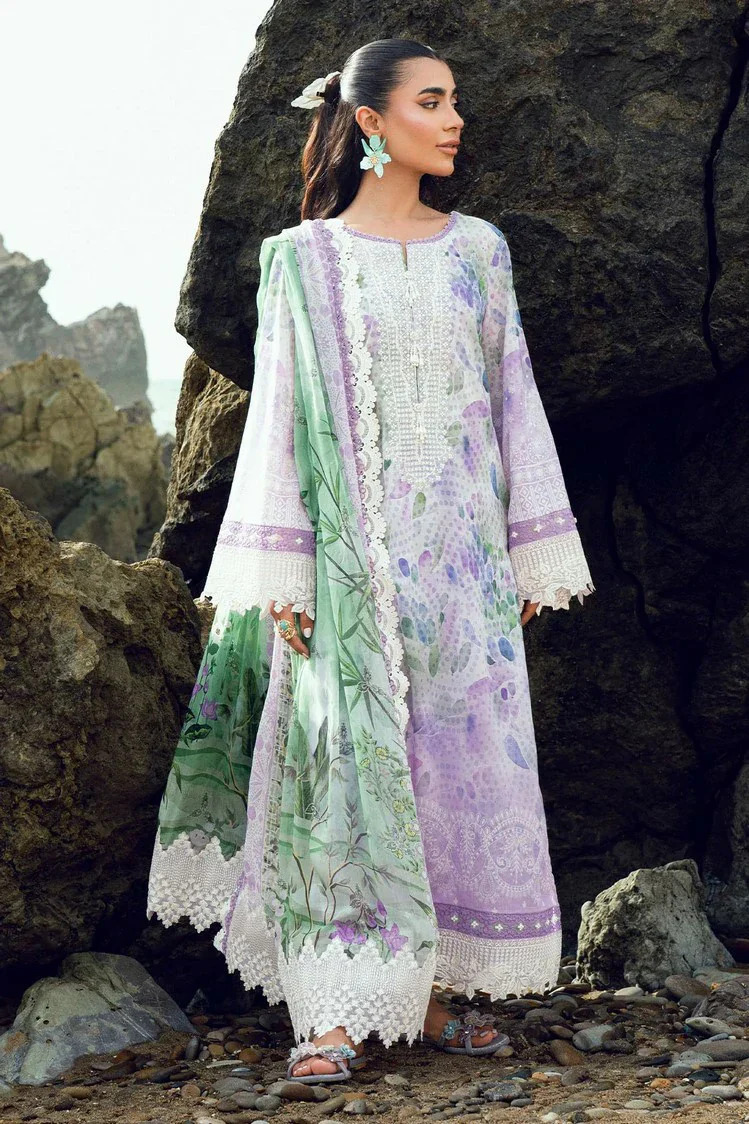 Nureh - Gardenia Embroidered and Printed Lawn Collection Vol 2 - NSG-200 - Unstitched