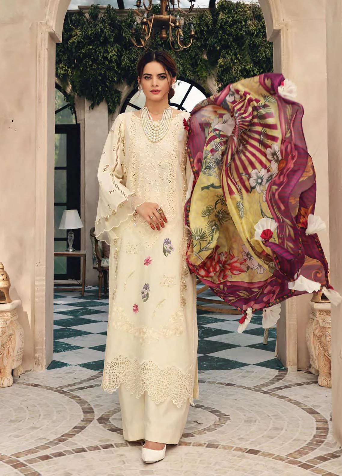 Elaf Embroidered Lawn Suits Unstitched 3 Piece EL21FC 10 Tabshearts - Luxury Collection