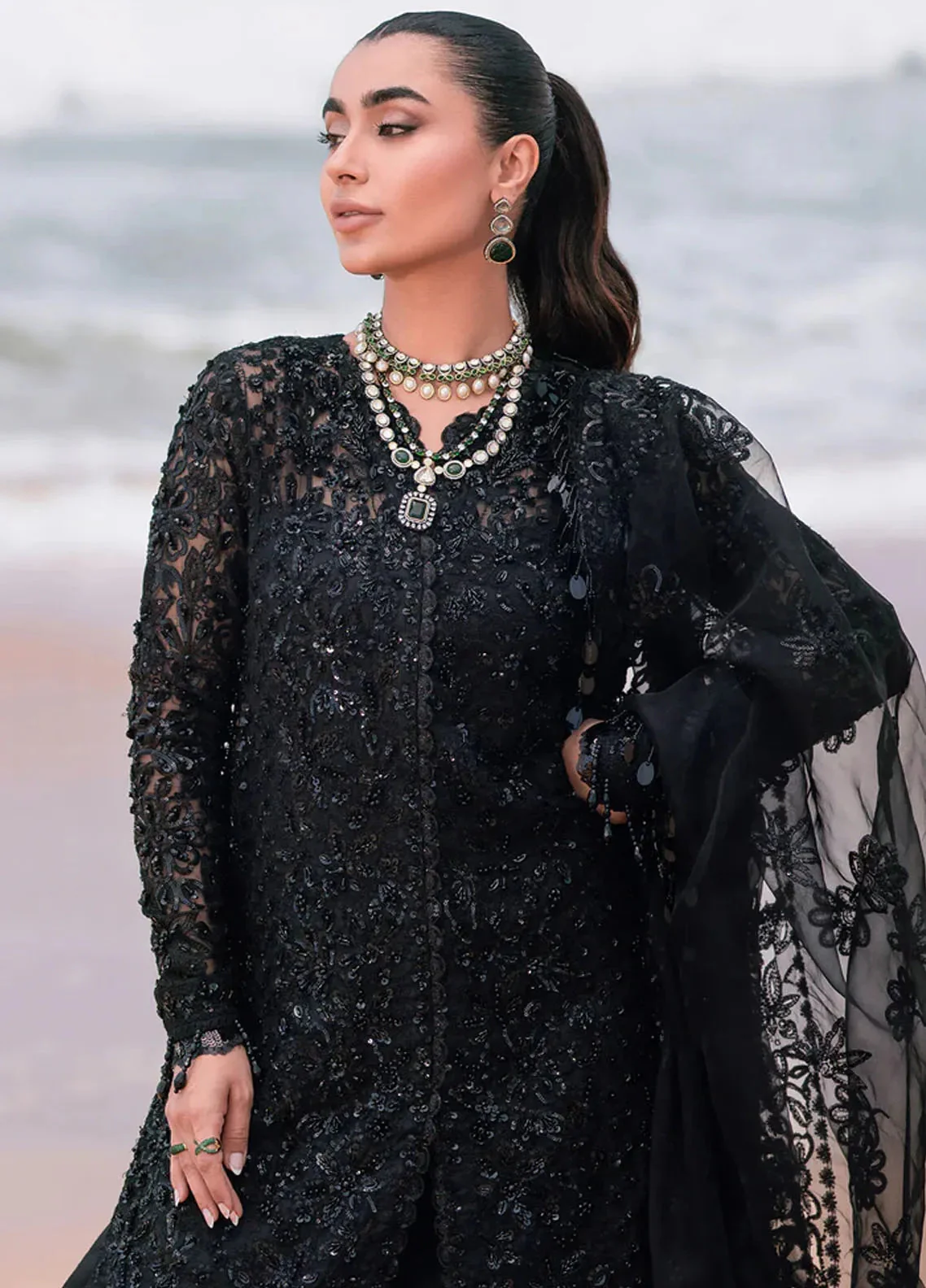 Kamari By Emaan Adeel Embroidered Organza Suit Unstitched 3 Piece EA24KR Cassandra - Formal Collection