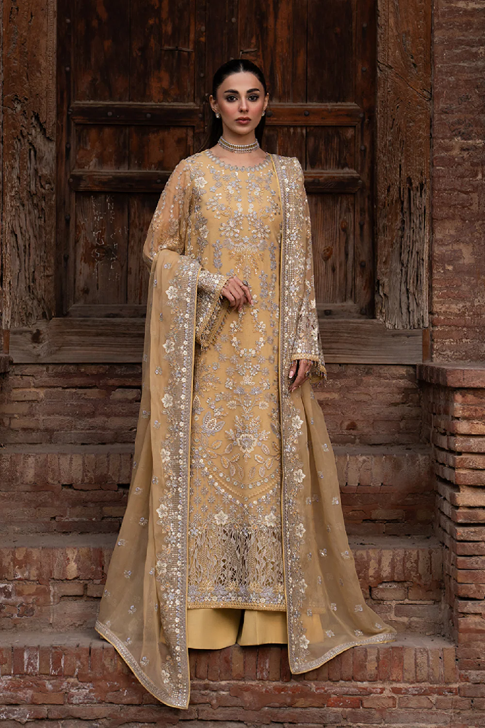 Lavish Premium | Hamsafar Luxury Chiffon | Daffodil Yellow
