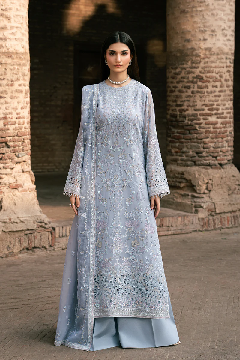 Lavish Premium | Hamsafar Luxury Chiffon | Baby Blue
