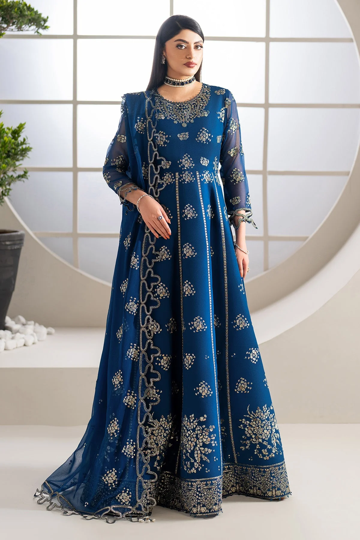 Alizeh Formals Embroidered Chiffon Unstitched 3Pc Suit AF-CH-2186-Pernia