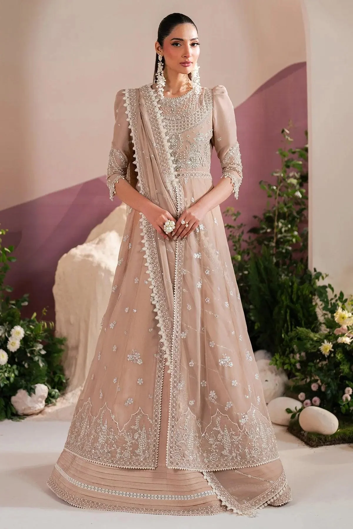 Alizeh Fashion Reena Embroidered Chiffon Unstitched 3Pc Suit AF-HM-4039-Sakura