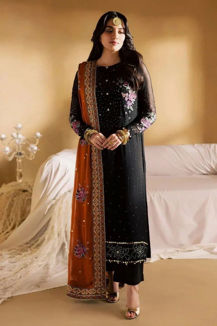 Nureh - Mukeshkari Embroidered Mukesh Chiffon Collection Vol 2 - MK-18 - Unstitched
