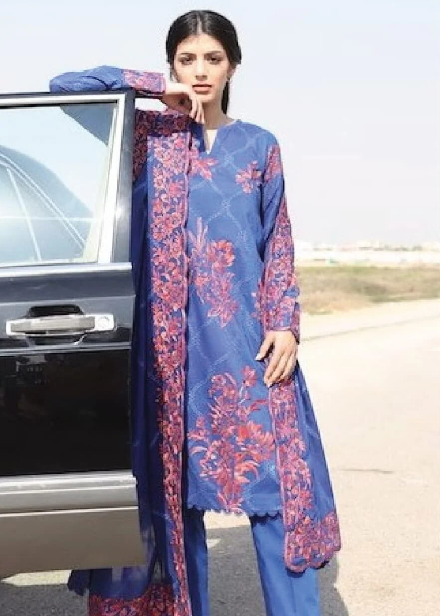Zaha Lawn 2021 Unstitched Embroidered 3 Piece Suit ZL21-14B Zavosh