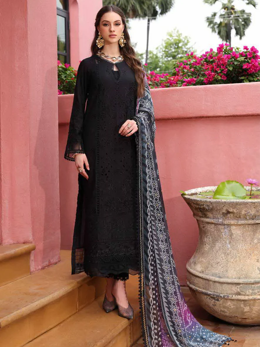 NUREH Bazar Embroidered Chikankari Lawn Unstitched 3Pc Suit NE-110