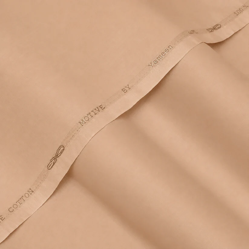 Yameen Attitude Wash & Wear Men's Unstitched Suit For Summer Peach