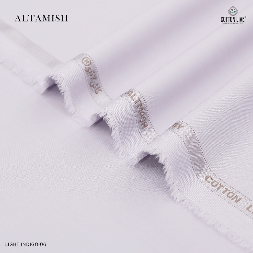 Altamish Wash N Wear Unstitched Men's Suit | CottonLive | Light Indigo