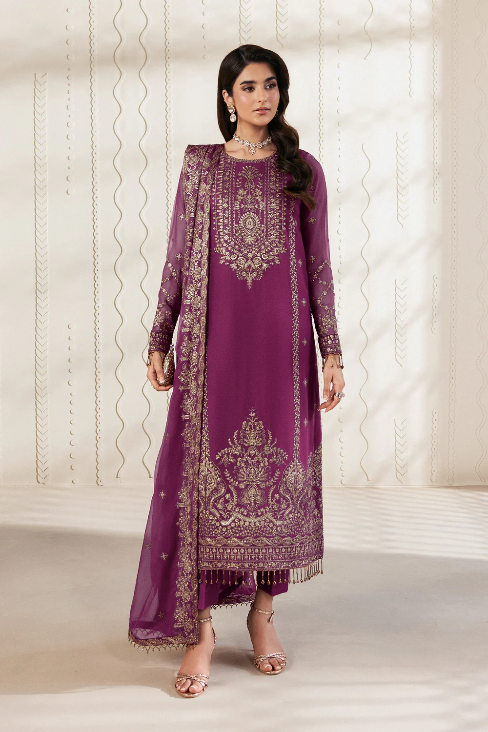 Zarif - Bayaan Chiffon Collection - SWABI- Unstitched