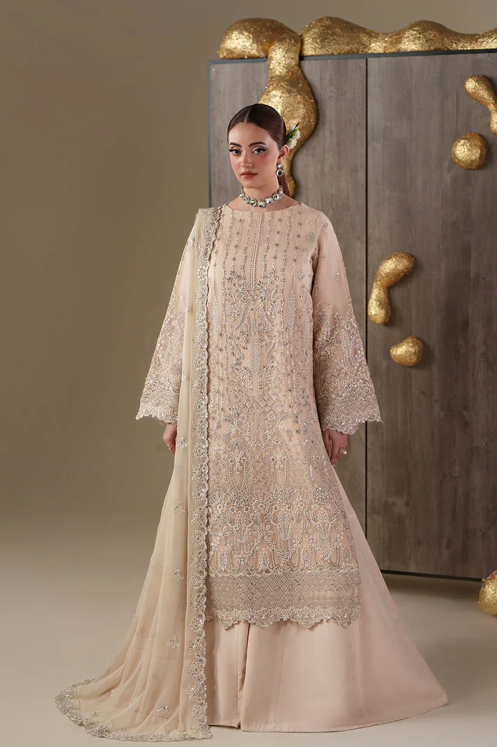 Emaan Adeel Nouvelle Embroidered Chiffon Unstitched 3Pc Suit - CAMALLIE