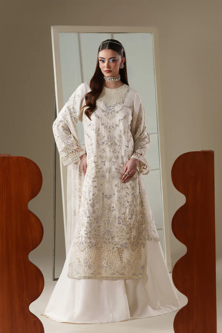 Emaan Adeel Nouvelle Embroidered Chiffon Unstitched 3Pc Suit - ELOSIE