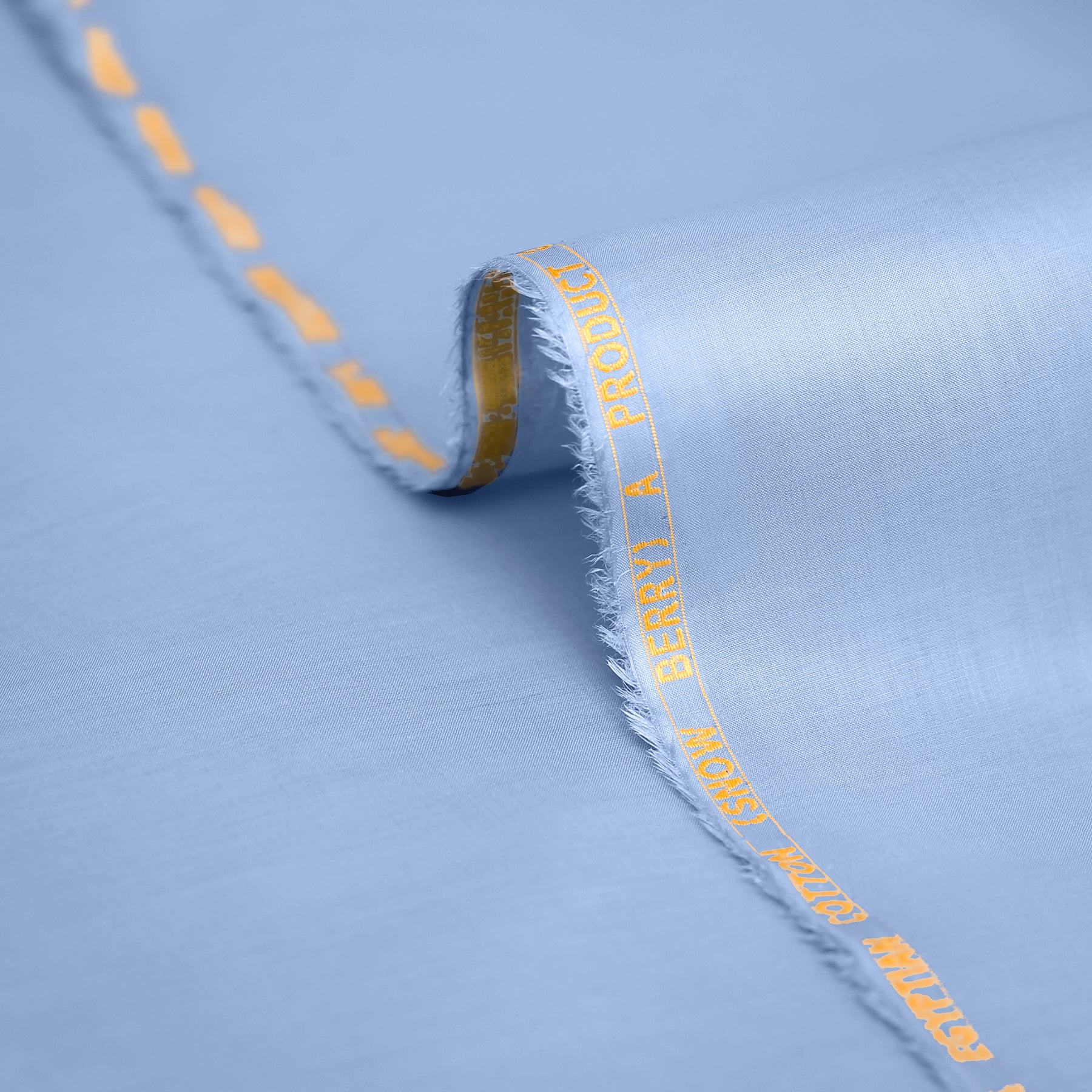 Snow Berry - 100% Super Fine Cotton Sky Blue